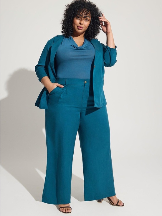 torrid Pants - Torrid Total Wide Leg Studio Linen High-Rise Pant